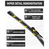 MAMIKO 17"+17" Premium All-Season Windshield Wiper Blades OEM Replacement for Ford Bronco (not Sport model) 2024-2021 (Set of 2)