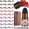 Eyebrow Stamp Stencil Kit - Eyebrow Powder, Makeup for Natural-Looking Brows, Eyebrow Stamp Kit with 27 Reusable Stencils, Easy to Use, Waterproof & Smudge-Proof, Long-Lasting, Brown