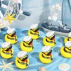 Shappy 24 Pcs Cruise Duck Bulk with Sunglasses Sets 2 x 1.9 x 2.4 Inch Mini Sailing Rubber Ducks Summer Cruise Ship Toy Squeaky Duck Bath Party Toy Duckies for Birthday Party Favors (Yellow)