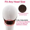 Wig Grip Band Women Adjustable: Wig Gripper with Ear-Cutouts Natural Lace Edge - Adjustable Non-Slip Off Band with Velcro Comfortable Breathable No-Headache (Brown)