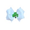 St. Patrick's Day Green Party Accessory Green Shamrock Hair Band Bow Hairpin Hairclips(SPJ1) (St. Patrick's F)