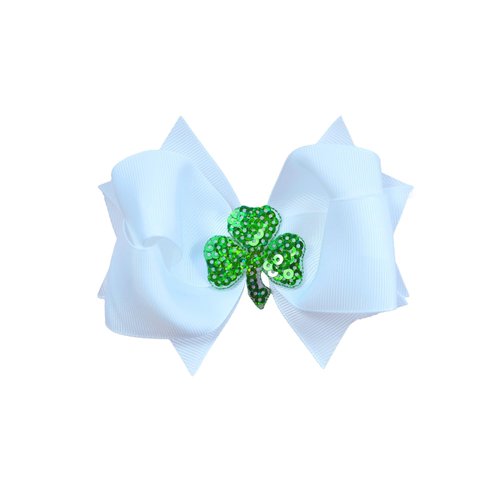 St. Patrick's Day Green Party Accessory Green Shamrock Hair Band Bow Hairpin Hairclips(SPJ1) (St. Patrick's F)