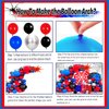 139 Pcs Blue Red Black Balloon Arch Garland Kit, for Cartoon Spider Theme Birthday Party Decorations Boys and Girls Gatherings Party Supplies