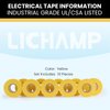 Lichamp 10-Pack Yellow Electrical Tape Waterproof, 3/4 in x 66ft, Industrial Grade UL/CSA Listed High Temp Electrical Tape Yellow Electric Super Vinyl