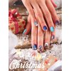 12 Sheets Christmas Full Nail Wraps, EBANKU Adhesive Nail Art Polish Stickers Santa Claus Penguin Snowman Design Nail Art Decals Strips with 1 Piece Nail Files for Women Girl Christmas Nail Decoration