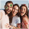 National Flag Temporary Tattoo For Adults And Kids, 36 Sheets World Cup Fake Tattoos, 9 Country National Flag Tattoo for Football Match Marathon Games Party