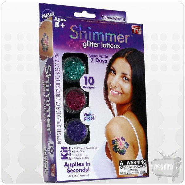 Shimmer Glitter Tattoos- (10 Count)