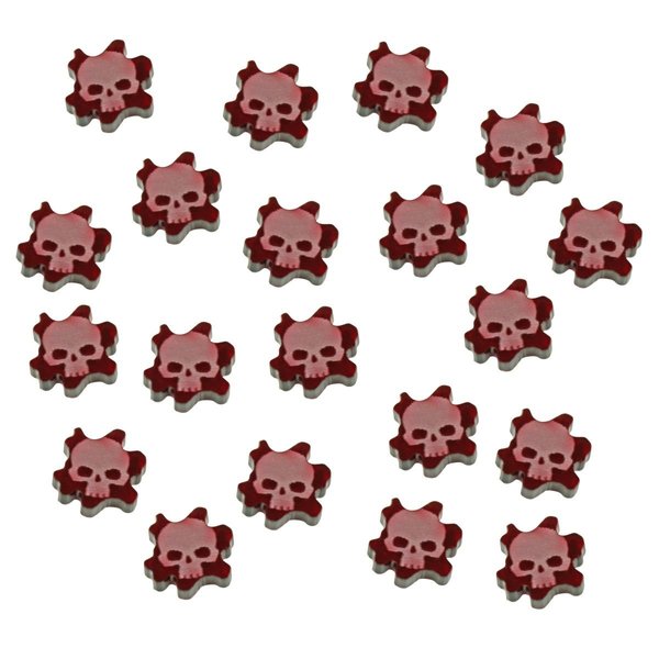 LITKO Flesh Wound Tokens Compatible with Warhammer: Kill Team, Translucent Red (15)