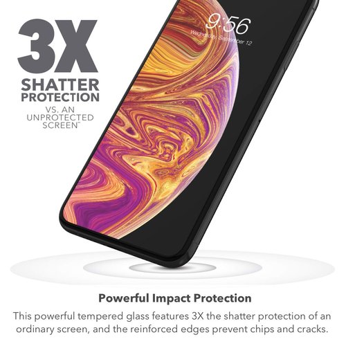ZAGG InvisibleShield Glass+ Screen Protector for Apple iPhone 12 & 12 Pro, 3X Shatter Protection, Scratch Resistant, Oil-Resistant Surface, Easy to Install