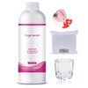 Nail Polish Gel Remover 4Fl.Oz Gel Nail Polish Remover Kit Professional Gel Remover Quickly & Easily Remove with Glass Cup Nail Cleaning pad