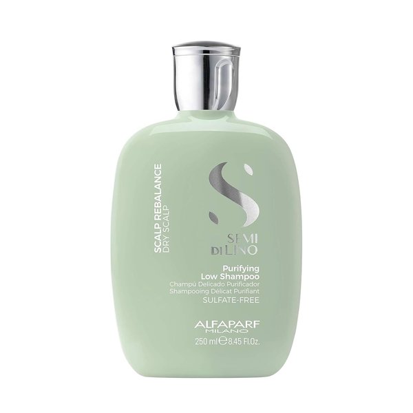 Alfaparf Milano Semi Di Lino Scalp Rebalance Shampoo for Dry Scalp - Sulfate Free Shampoo - For Excessive Oiliness and Flakes - Professional Salon Quality - 8.45 Fl Oz