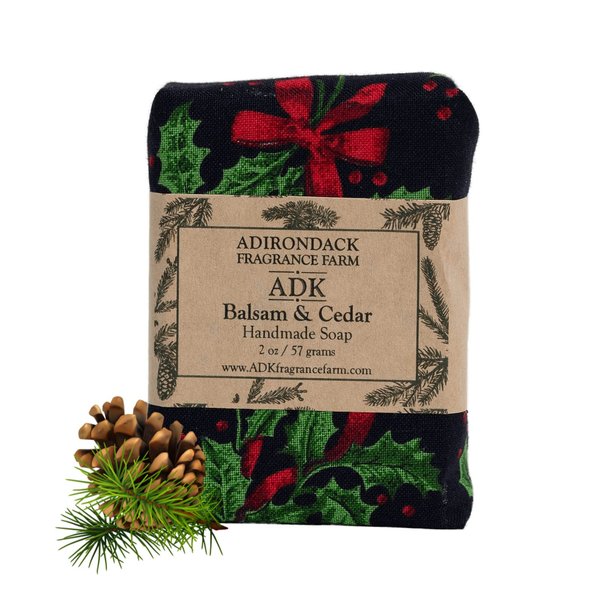 Balsam & Cedar All Natural Soap Bar 2oz- Plant Based, Made, Organic Soap, Vegan Soap for Men & Women, Essential Oils, All skin types, Natural Body Soap, USA Made, Great Gift