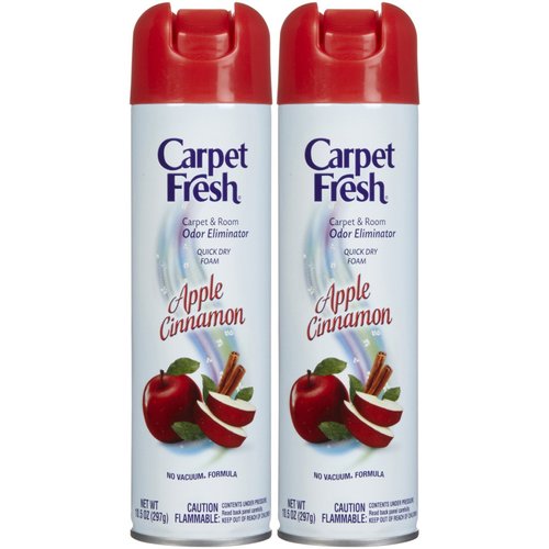 Carpet Fresh No-Vacuum Carpet Cleaner Aerosol, Apple Cinnamon, 10.5 Ounce (Pack of 2)