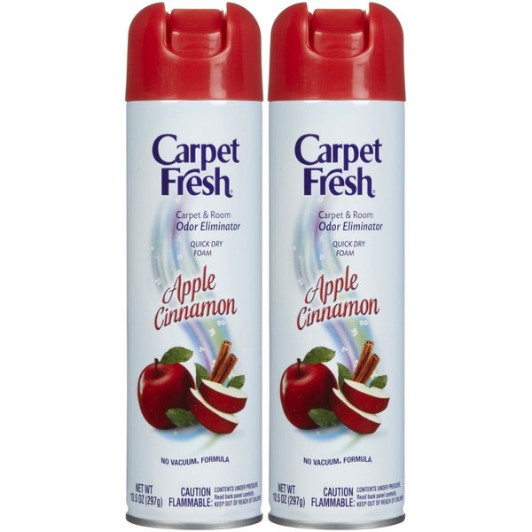 Carpet Fresh No-Vacuum Carpet Cleaner Aerosol, Apple Cinnamon, 10.5 Ounce (Pack of 2)