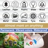 Overseas White Paint Pens Paint Markers - Permanent Acrylic Markers 2 Pack, Water Based, Quick Dry, Waterproof Paint Marker Pen for Rock, Wood, Plastic, Metal, Canvas, Glass, Fabric, Mugs. Medium Tip