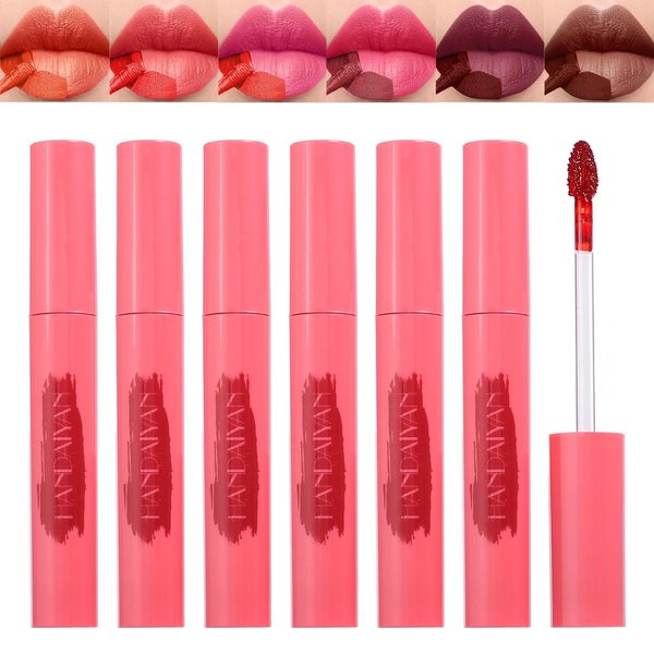 Mrettick 6PCS Lip Liner,Peel Off Lip Liner Tattoo, Peel Off Lip Stain, Long Lasting Lip Stain Peel Off, Infused with Hyaluronic Acid & Vitamin E, Makeup Gift for Women