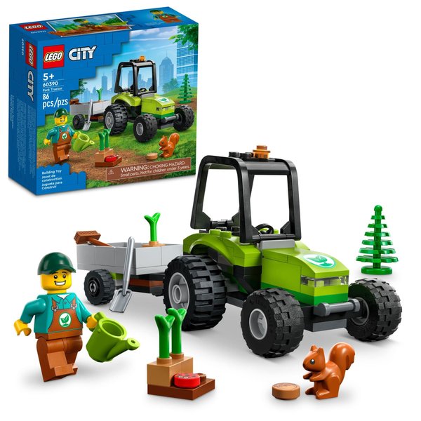 LEGO 60390 City Great Vehicles Park Tractor Farmhouse Toy, Building Kit with Toy Animals, Includes Minifigure, from 5 Years, Gift Idea