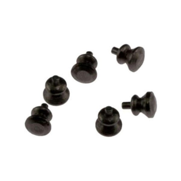 Melody Jane Dollhouse 6 Round Silver Black Drawer Door Knobs Fittings Spare Parts 1:12