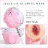 FREEORR 2Pc Jelly Lip Mask Overnight,Fruity Peach Lip Sleeping Mask Day Night Repair Kawaii Lip Balm Hydrate Plump Dry Lip Scrubs Exfoliator,Lip Care Lip Moisturizer with Collagen-Peach