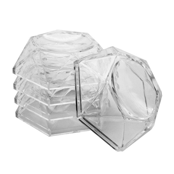Sovenny 5 Pieces Acrylic Hexagon Display Stand Holder for Softball Golf Tennis Ball Baseball Marbles Egg Sphere Puzzle Balls (L)