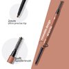 Eyebrow Filler, Waterproof Eyebrow Pencil, Automatic Retractable Eye Brow Pen with Spoolie for Red Hair, Ultra Precise Brow Pen for Defining Filling, Longlasting and Sweat-proof,Auburn YES.EYE DO