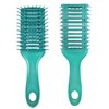 Mubril Wet & Dry Vented Hair Brush for Faster Blow Drying, Ultra-Soft IntelliFlex Bristles Detangling Hair Brush Glides Through Tangles Ease for Men & Women & Children & Kids All hair types (Green)