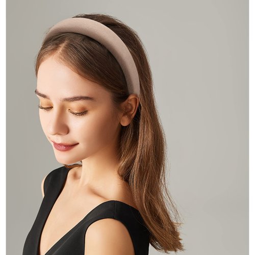 ACO-UINT 5 Pack Headbands for Women, Sponge Headbands Padded Headbands with Soft Fabric Plain Head Bands for Women's Hair, Fashion headbands Thick Headbands for Girls Hair Accessories for Women