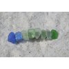 Genuine Shades of Blue and Sea Foam Sea Glass French Barrette Hair Clip