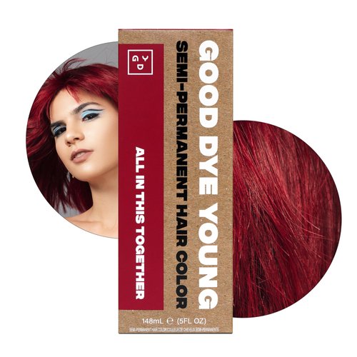 Good Dye Young Semi Permanent Red Hair Dye (All In This Together) – UV Protective Temporary Hair Color Lasts 15-24+ Washes – Conditioning Burgundy Hair Dye