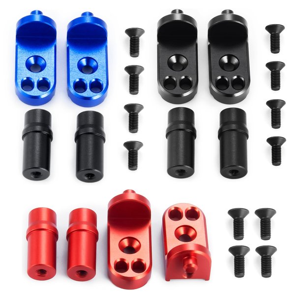 CNszlan Aluminum 7075 Motorcycle Foot Pegs Set For LOSI 1/4 Promoto-Mx Motorcycle (Red)