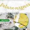 Future Mr & Mrs Banner for Engagement Bridal Shower Bride and Groom Party Decorations Pre-Strung Sign (Gold Glitter)