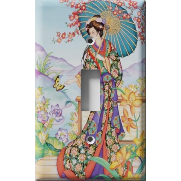 SnazzySwitch Oriental Woman Decorative Light Switch Cover - Single Toggle Wall Plate