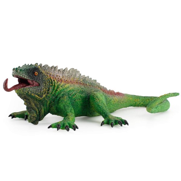 Fantarea Realistic Green Wild Animal Model Figures Lizard Figurines Party Favors Supplies Cake Toppers Decoration Collection Set Education Toys for Boys Girls Kid Toddlers