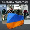 Jurmon Bike Cover Outdoor Waterproof Bicycle Covers Rain Sun UV Dust Wind Proof with Lock Hole for Ebike Electric Bike Mountain Road Bike (blue, XXL Size for 2 bike)