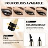 Nicgou Ayky Long Wear Gel Eyeliner, Rationalu Gel Eyeliner, Natural Black Eyeliner Cream, Waterproof Long Wear Gel Eyeliner, Waterproof ＆ Smudge-Proof Matte Gel Eyeliner (01# Silver)
