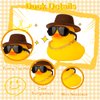 MuMyer Rubber Duck Car Ornaments Duck Car Dashboard Decorations Accessories with Mini Top Hat Necklace and Sunglasses(T6)