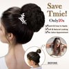 Wodelanle Messy Bun Hair Piece Claw Clip Messy Hair Bun Wavy Curly Chignon Hair Bun Extensions Tousled Updo Hair Buns Claw Clip Ponytail Hairpieces Scrunchies for Women(Ash blonde mix Ginger Brown)