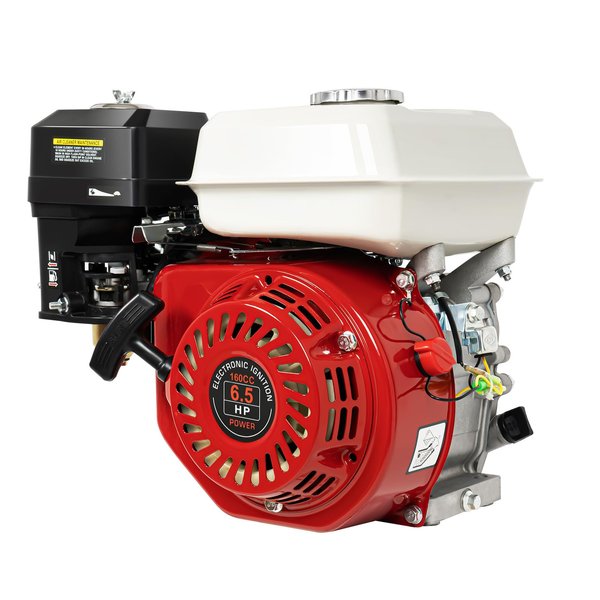4 Stroke Pull Start Petrol Engine, 6.5HP/7.5HP Horizontal Air Cooled Single Cylinder General Gas Engine Replaces Compatible For Honda GX160 OHV (6.5HP 160CC)
