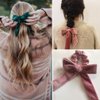 6Pcs Hair Scrunchies Bowknot Velvet Elastics Hair Bands Scrunchy Hair Rope Ties Hair Bow Ponytail Holder Accessories for Women Girls