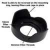 Fotodiox Reversible Lens Hood Kit for E-Mount PZ 16-50mm F3.5-5.6 OSS E-Mount Power Zoom Lens, Reversible Tulip Flower Hood w/Cap