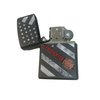 Zippo Lighter- Firefighter Flag Red Line Black Matte Windproof Lighter