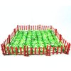 HERSMEMOR 50PCS Toys Fence Horse Corral Fencing Accessories Playset, Mini Plastic Garden Fence Toys Farm Animals Horses Figurines, Fence Panels, Cake Toppers for Kids (S)