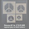 Set of 4 Peace Sign Symbol Reusable Craft Stencils 2 Through 5 inches!