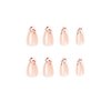24 Pcs Press on Nails Short Almond - CEWEWP Winter Almond Fake Nails Press ons White French Nail Tips with Cherry Design Full Cover False Nails Glue on Nails Artificial Acrylic Nail Art Kit
