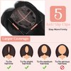 JWLFLOWXISS Hair Toppers, 18" Slightly Curled Ends Wiglets Hair Topper Clip in Crown Topper Hair Extensions Long Layered Wig Topper with Side Bangs Synthetic Hairpieces for Women