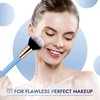 Enther & LaFeel Makeup Brush Set, Premium Cosmetic Wood Handle Brushes 12pcs for Foundation Blending Blush Concealer Eye Shadow, Cruely-Free Synthetic Fiber Bristles, Blue Collection