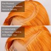 BLL Lace Front Ginger Wig, Body Wave Synthetic HD Lace Front Wigs 13x6 Pre-Plucked Glueless Wig Free Part Ginger Orange Lace Front Wigs For Black Women
