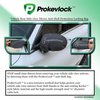 New & Improved ProKevLock Vehicle Side Mirror Covers with Lock - Anti-Theft Mirror Cover with UHMWPE & HPPE Level V - Fits all Cars, SUVs, and Most Trucks - Protection from Ice & Bird Droppings