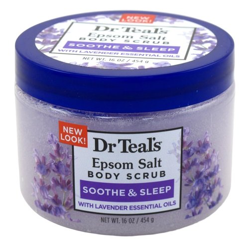 Dr Teals Body Scrub Exfoliate And Renew W/Lavender 16 Ounce Jar (Pack of 3)