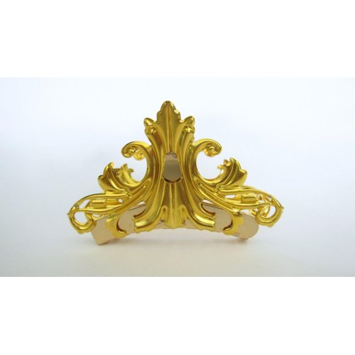Generic Medium bright gold triangle metal victorian style filigree hair claw clip fine